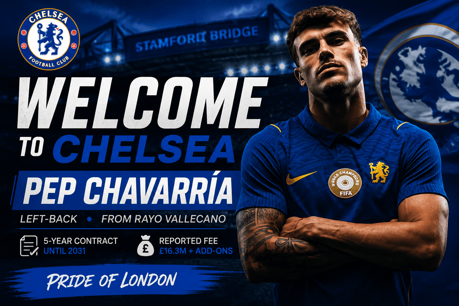 Chelsea Complete Pep Chavarría Signing: Why the Spanish Left-Back Could Be Xabi Alonso’s Perfect Fit